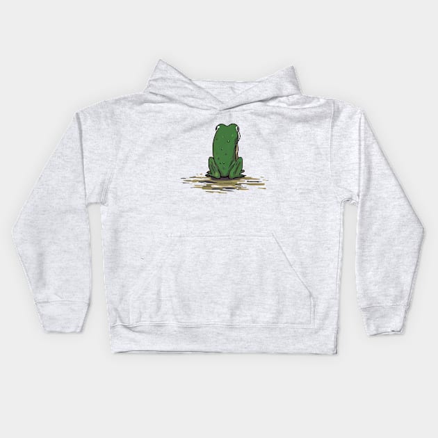 Little frog alone Kids Hoodie by Deartexclusive